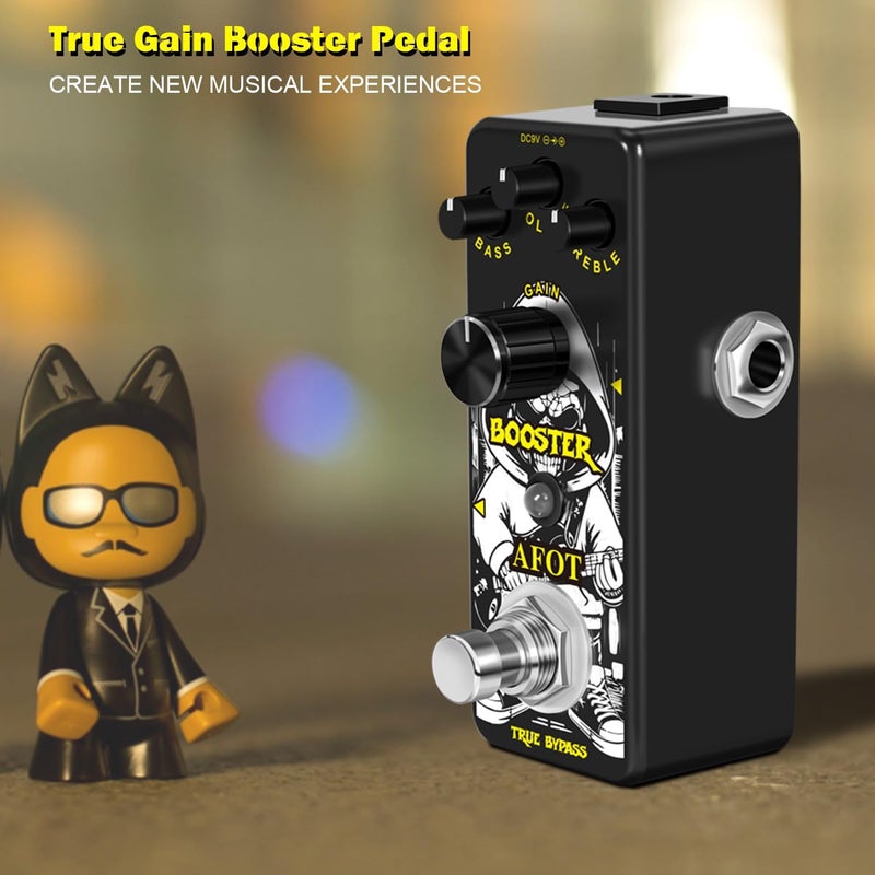 AFOT Mini Booster Guitar Effect Pedal,True Gain Booster,Micro Clean Boost Pedal for Electric Guitar Pure Clean Mini Booster Pedals Mini Size True Bypass - Image 1